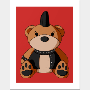 Punk Boy Teddy Bear Posters and Art